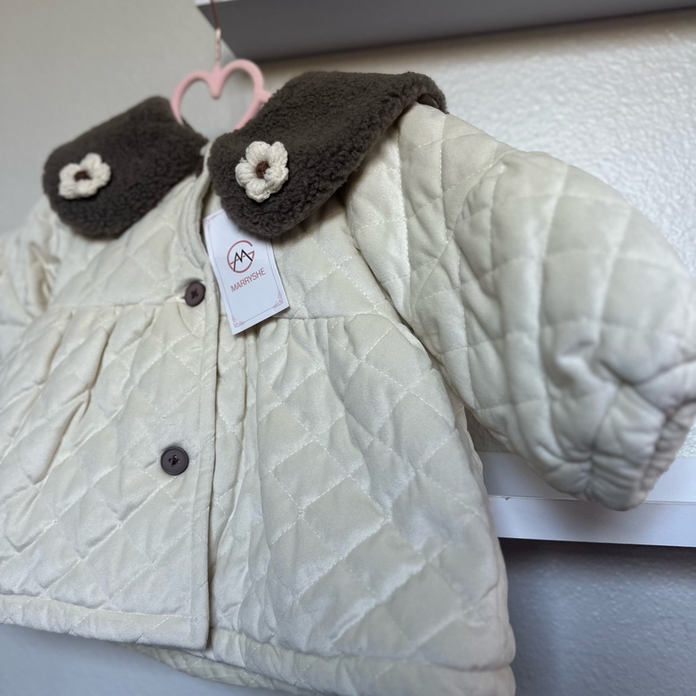 Baby Girl Plush Jacket Toddler Winter Warm